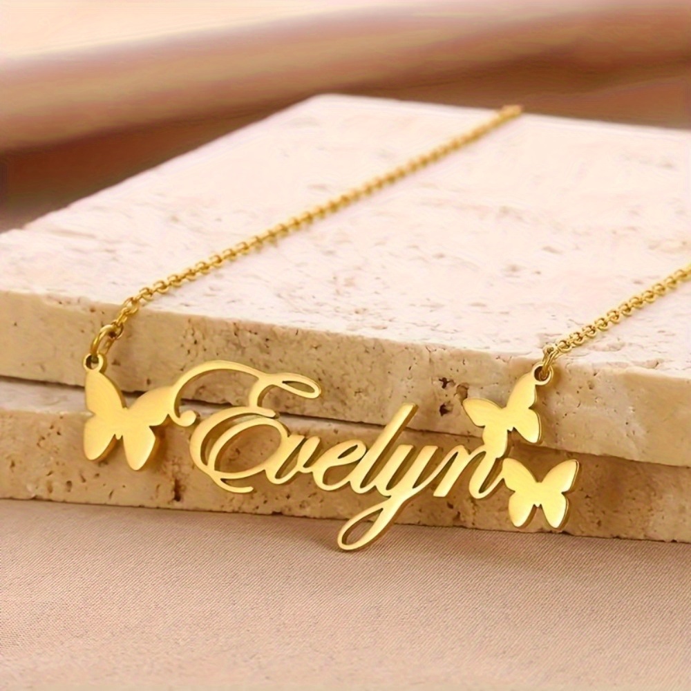 Butterfly Ornament Pendant Necklace, Elegant Design